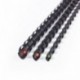 Gbc 4400319 - Pack de 100 canutillos de plástico, 6 mm, color negro