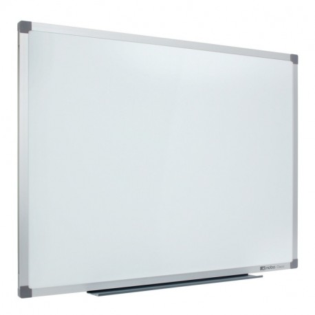 Nobo Classic - Pizarra en acero, magnética, con marco en aluminio, accesorios incluidos, grande 1800 x 1200 mm, color blanco