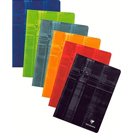 Clairefontaine 31210C - Cuaderno grapados A4 cuadriculado 10x10 con margen de 80 páginas, 1 unidad [colores surtidos]
