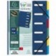 Exacompta 55062E - Clasificador harmonika con ventanas con gomas, 6 compartimentos, azul
