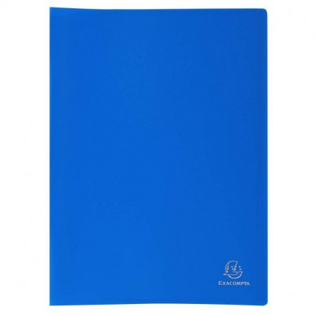 Exacompta 85102E - Carpeta de fundas de polipropileno flexible 100 vistas, A4 , color azul