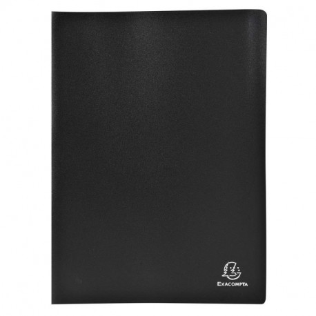 Exacompta 85101E - Carpeta de 100 fundas PVC, A4, color negro