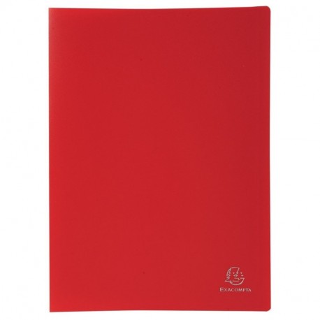 Exacompta 8585E - Carpeta de 80 fundas PVC, A4, color rojo