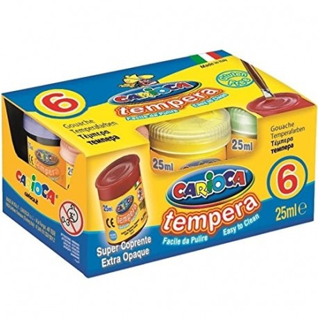 Carioca - Caja con 6 Vasos témpera 35 gr. K73060035 