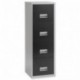 Pierre Henry 095809 - Mueble archivador maxi 4 cajones aluminio, negro