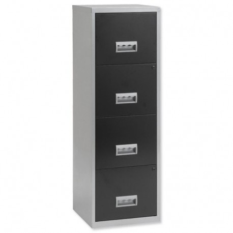 Pierre Henry 095809 - Mueble archivador maxi 4 cajones aluminio, negro