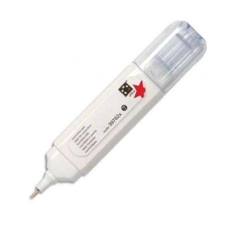5Star 620530 12ml - Corrector líquido tipo bolígrafo 12 ml, Color blanco, Fino, Metal 