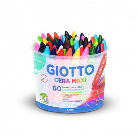 Giotto Cera Maxi - tizas, 60 piezas, colores surtidos
