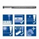 Staedtler 308 SB6P - Rotuladores Fineliner Pigment Liner, estuche con 4 + 2 unidades