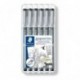 Staedtler 308 SB6P - Rotuladores Fineliner Pigment Liner, estuche con 4 + 2 unidades
