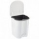 Rubbermaid Vanity - Papelera con pedal, capacidad de 15 l, blanco