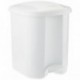 Rubbermaid Vanity - Papelera con pedal, capacidad de 15 l, blanco