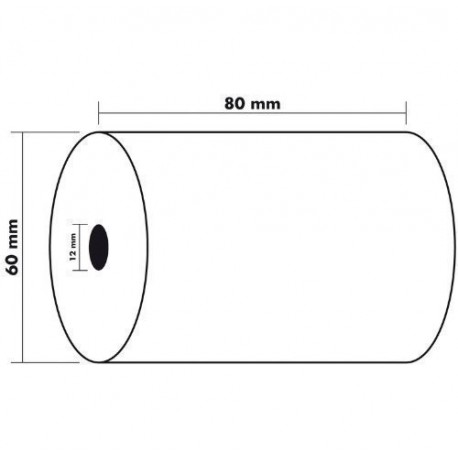 Exacompta 43804E - Bobina 1 pliegue térmico para caja, 10 unidades, 80 x 60 mm