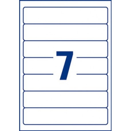 Avery Zweckform L4760-25 - Pack de 25 hojas de etiquetas para archivadores, 192 x 38 mm, color blanco