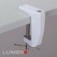 Lumeno 6171 Pinza de mesa para Lámpara lupa, blanca, tablero de mesa hasta 65 mm