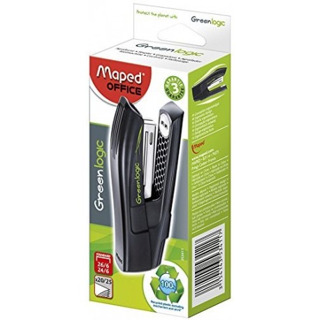 Maped Greenlogic Half Strip - Engrapadora Negro 