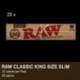 PAPEL RAW LARGO KING SIZE 110MM CADA ESTUCHE CONTIENE 50 LIBRITOS 