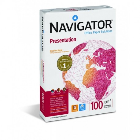 Navigator Presentation - Papel multifunción, 500 hojas A4, 100 g/m2 , color blanco