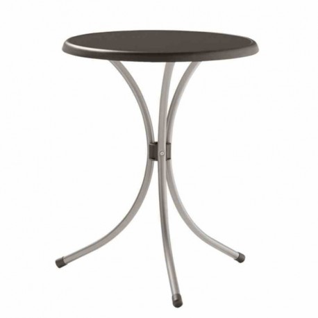 Sieger 200/A - Mesa plegable, armazón de acero y tablero de resina mecalit-pro imitación pizarra diámetro: 60 cm, altura: 72