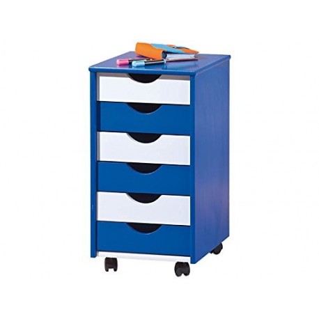 Link 40100660 ABC Beppo - Cajonera con ruedas, color azul y blanco