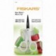 Fiskars Micro-Tip Tijeras Antiadhesivas, Metal y Plástico, Blanco, 12 cm