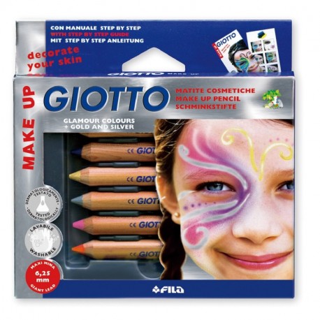 Giotto, Set lápices cosméticos Make up glamour colors+gold and silver