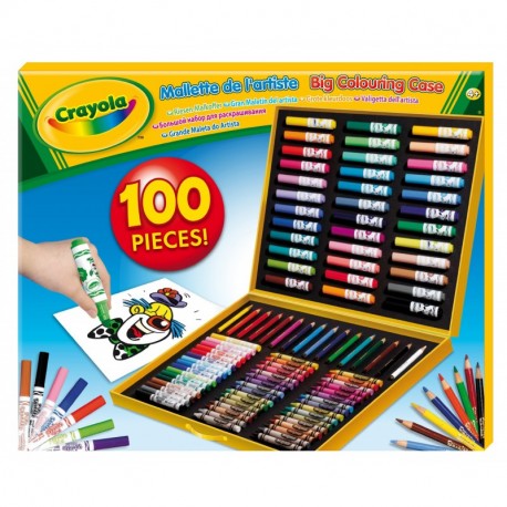 Crayola - Maletín para colorear con 100 accesorios +4 años 