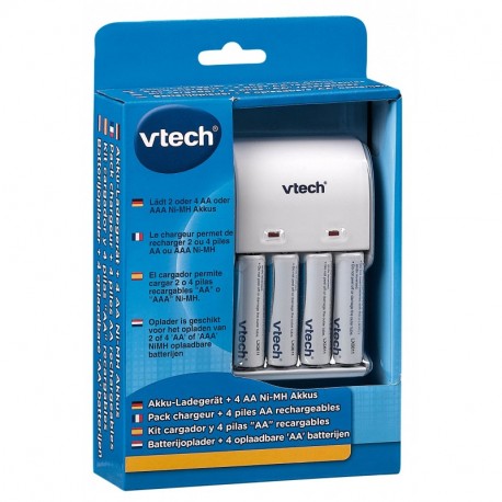 VTech - Cargador de pilas + 4 pilas Aa, Vsmile 80-201604 