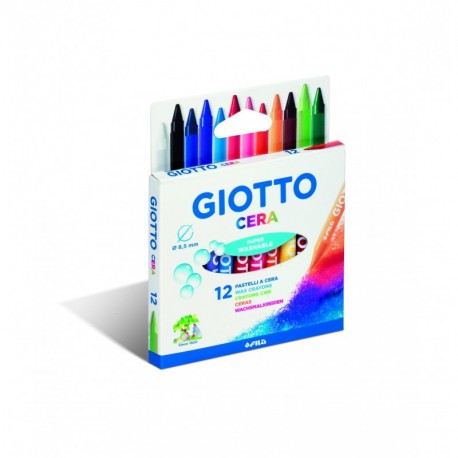 Giotto cera 281200 - Estuche 12 ceras redondas de colores