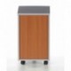 Hjh OFFICE 673801 Cajonera con ruedas EKON plateado para escritorio