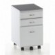 Hjh OFFICE 673801 Cajonera con ruedas EKON plateado para escritorio