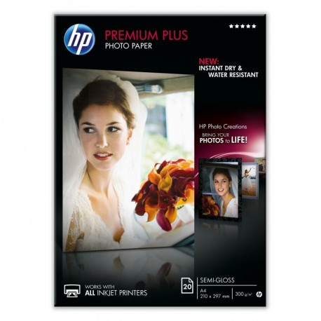 HP Premium Plus CR673A - Papel fotográfico semibrillante 25 hojas, A4 