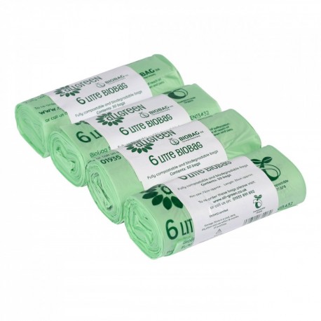 All-Green - Bolsas biodegradables 6 L, 200 unidades 