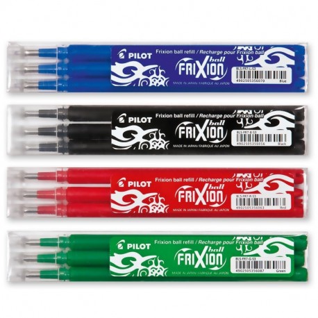 piloto FriXion Ball rollerball - 4 Ersatzminensets 3 Pc. en azul, negro, rojo, verde