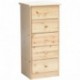 Steens 17800519 Mario - Cómoda 89 X 42 X 35 Cm De Madera Maciza De Pino, Lacada En Color Natural