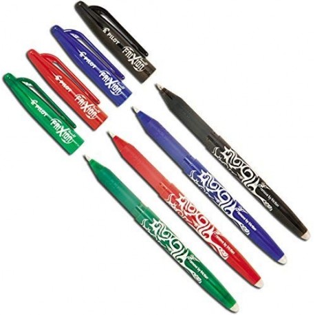 Pilot Frixion – Bolígrafos roller de tinta borrable 4 unidades , varios colores