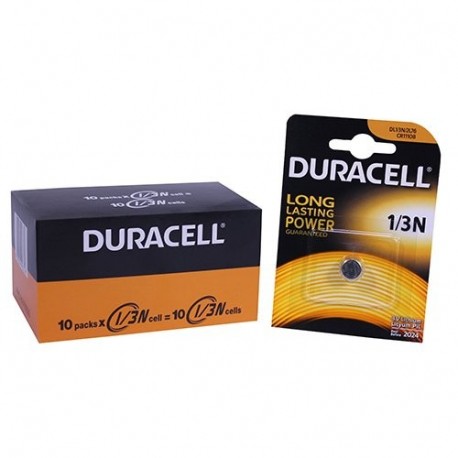 Duracell DL 1/3N Litio 3V batería no-recargable - Pilas Litio, Botón/moneda, 3 V, 10 pieza s , 10 año s , Plata 