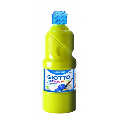 Giotto-533702 Témpera acrílica, 500 ML, Color Amarillo, 533702 
