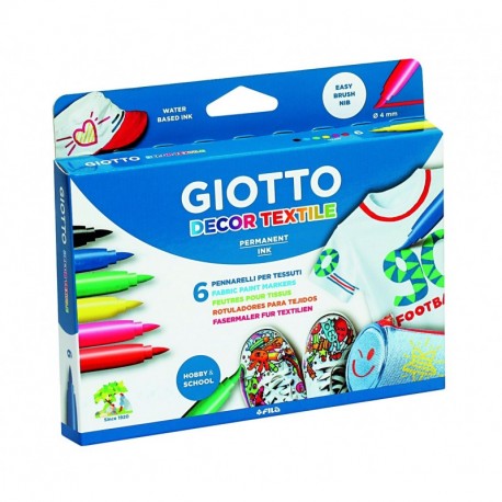 Giotto Decor Pack de 6 rotuladores, Colores Surtidos 4948 