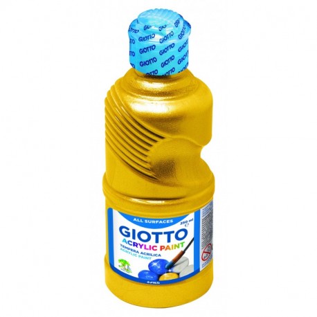 Giotto-0533800 Témpera acrílica, 250 ML, Color Oro, 500 ML 533800 