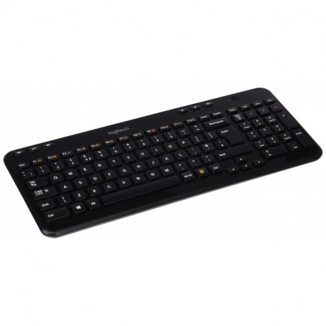 Logitech K360 - Teclado inalámbrico USB, AA , color negro -Teclado QWERTY Inglés