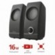 Trust Remo - Set de altavoces de ordenador de 16 W 2.0, 3.5 mm , negro