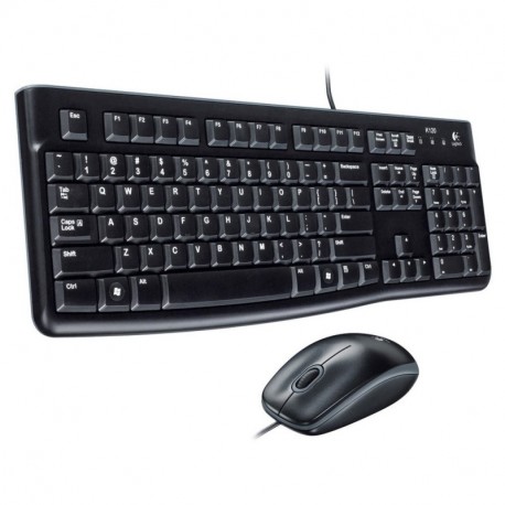 Logitech MK120 - Pack de teclado y ratón QWERTY Español , negro