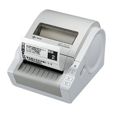 Brother TD-4100N - Impresora de etiquetas Térmica directa, 300 x 300 DPI, 92 Ipm, USB 2.0, Ethernet, 2 MB, 10,2 cm Gris