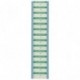 Brady wo-10 1,5 "Ancho x 0.625" altura, B-500 Repositionable vinilo gamuza, verde sobre blanco, 14 por tarjeta de tarjeta de 