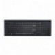Kensington Advance Fit Full-Size Slim - Teclado QWERTZ USB, Portátil, oficina, 1.9 m Negro