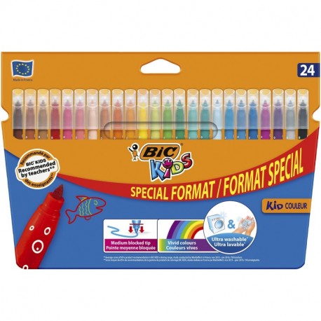 BIC Kids Kid Couluer - Pack de 24 rotuladores para colorear