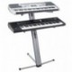 Classic Cantabile KS-100 - Soporte de teclado plata doble