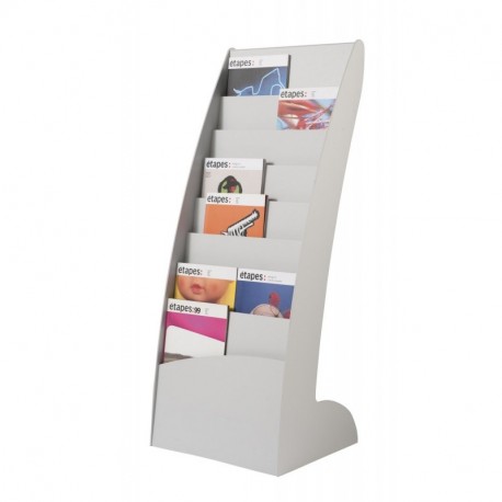 PaperFlow 285.01 - Expositor de pie curvo, color Gris