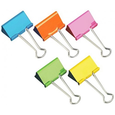 Rapesco - Caja de 10 Pinzas/clips de 32mm, hasta 145 hojas de capacidad en varios colores